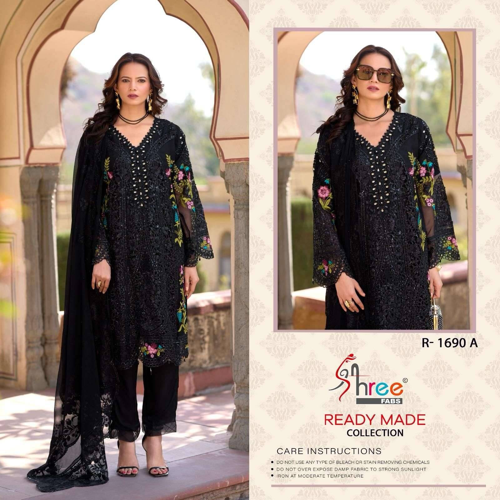 1690 Colors BY Shree fabs 1690 a TO 1690 d SERIES Pakistani Stylish Beautiful Colourful Printed & ragga chiffon readymade Dresses At Wholesale Price